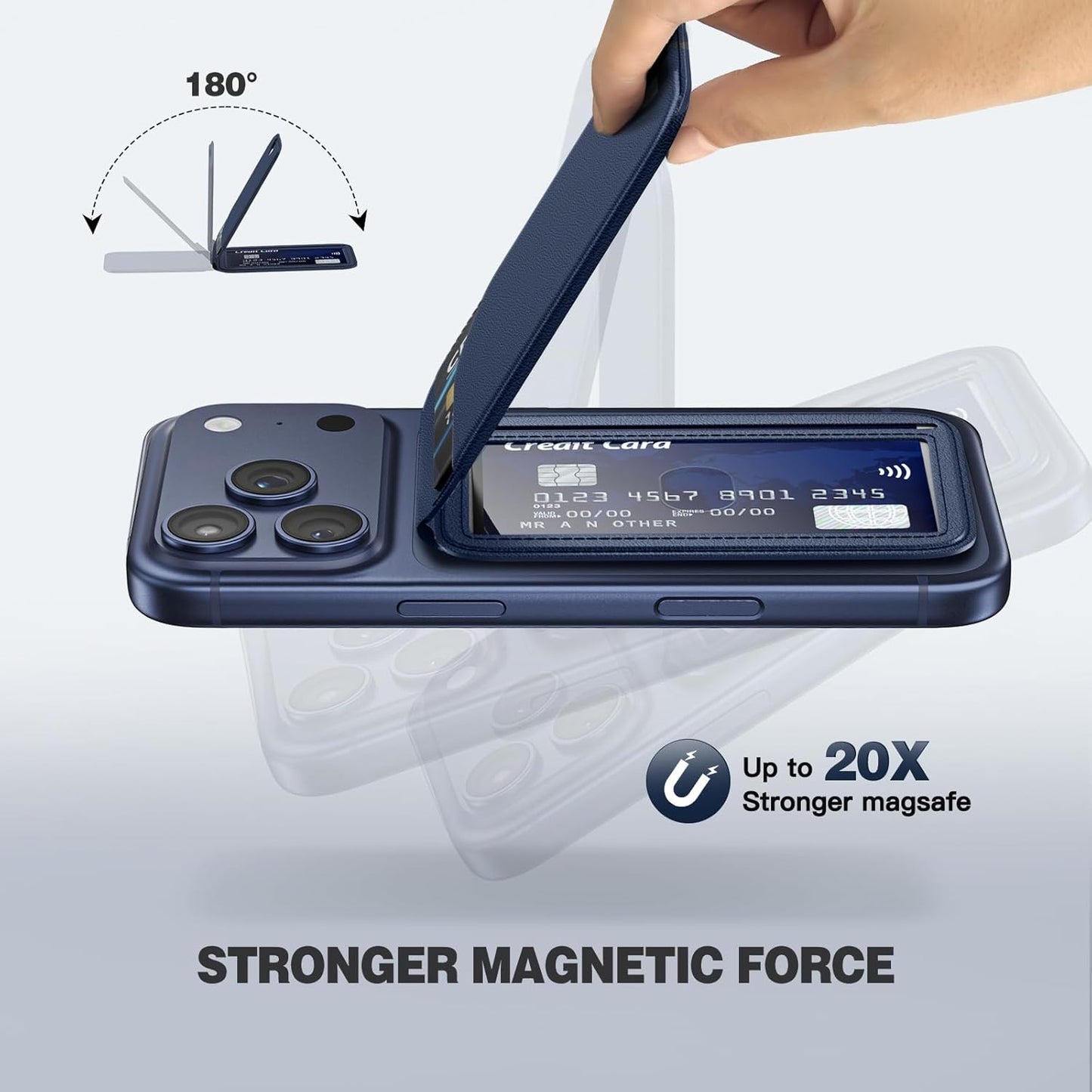 Magnetic Phone Wallet Stand