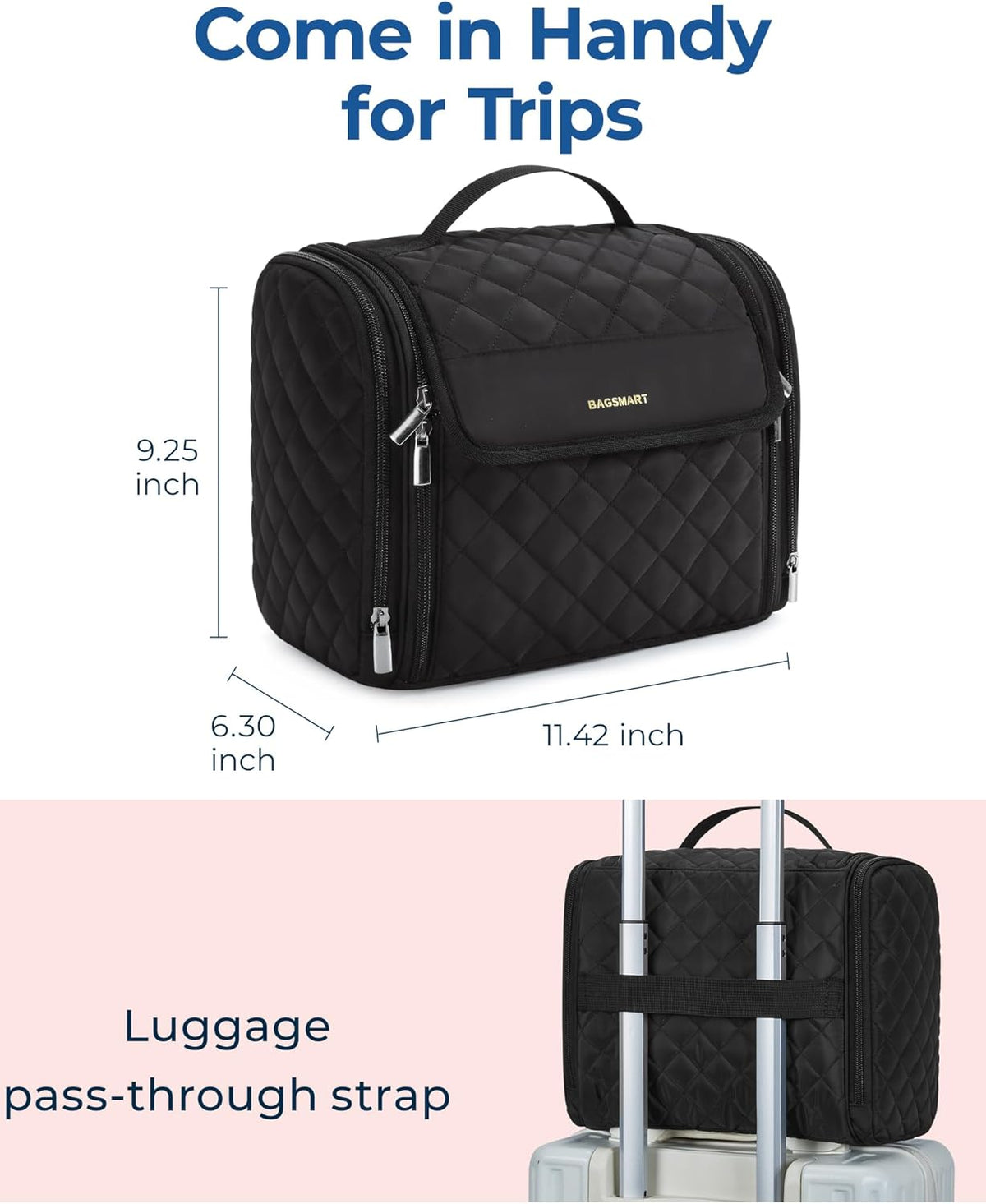 BAGSMART Hanging Travel Makeup Organizer