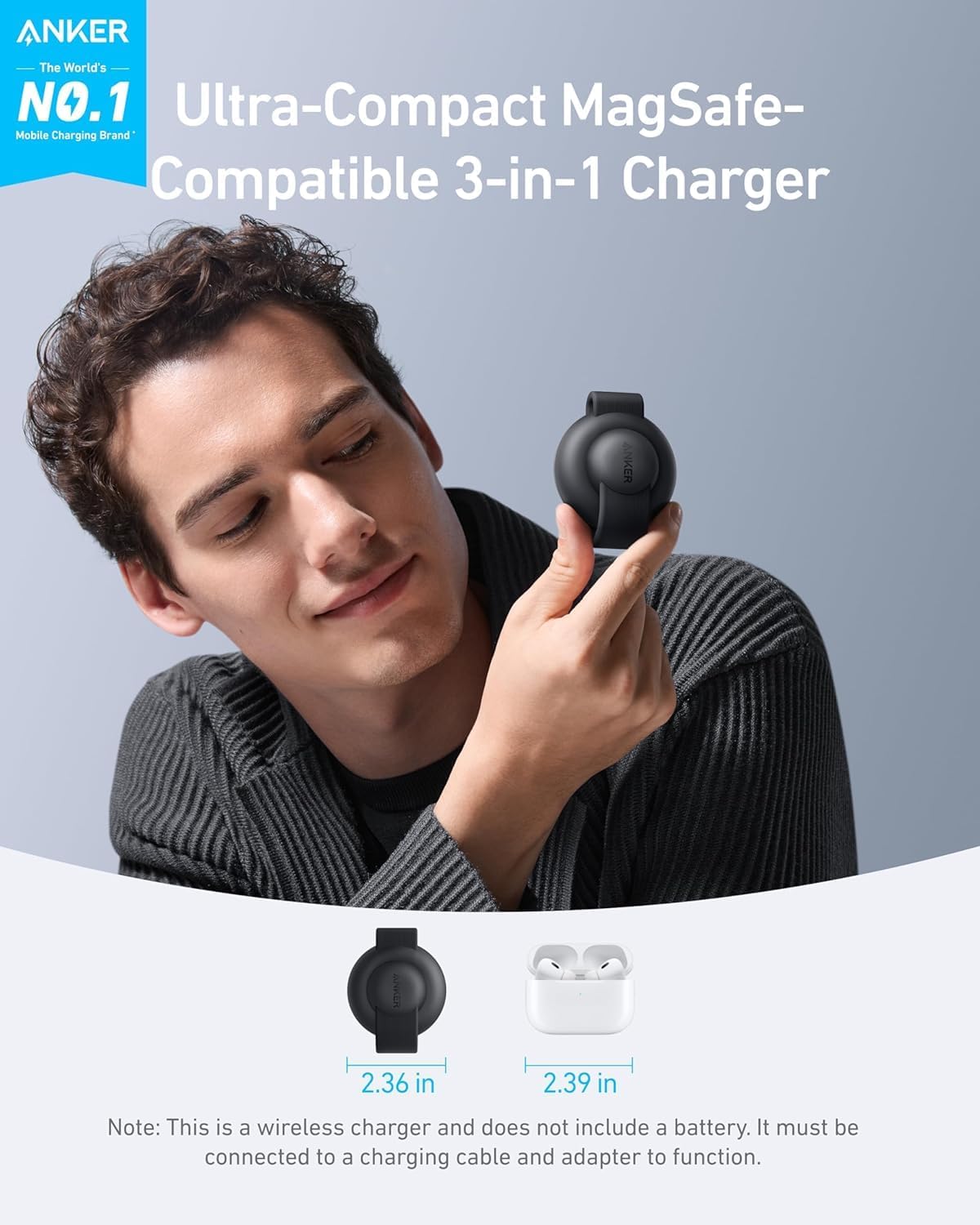 Anker MagGo 3-in-1 Foldable Wireless Charger