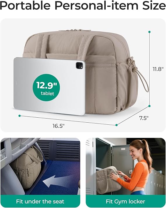 BAGSMART Water-Resistant Travel Duffel Bag