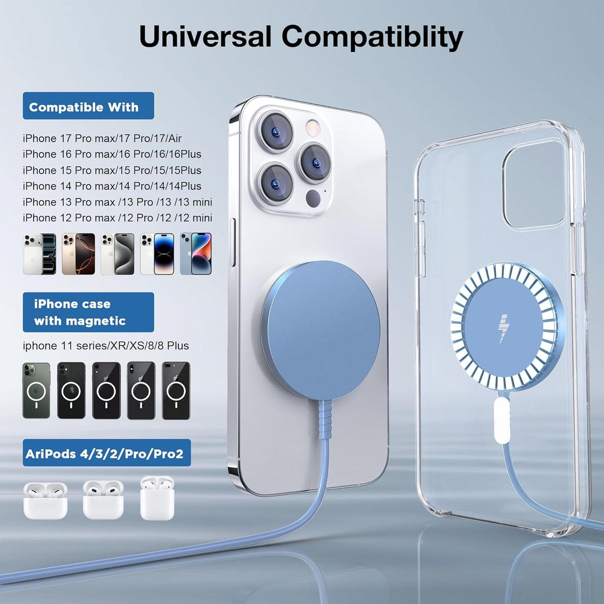 Bohuma 15W Magnetic Wireless Charger 2-Pack