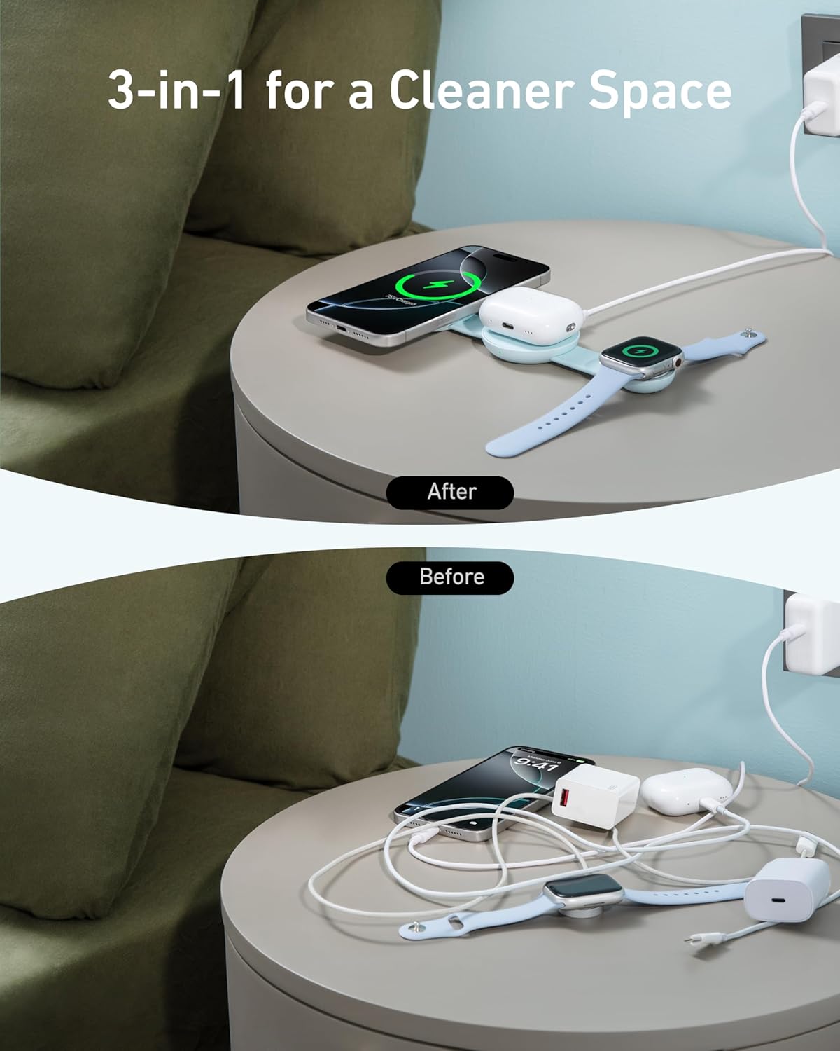 Anker MagGo 3-in-1 Foldable Wireless Charger