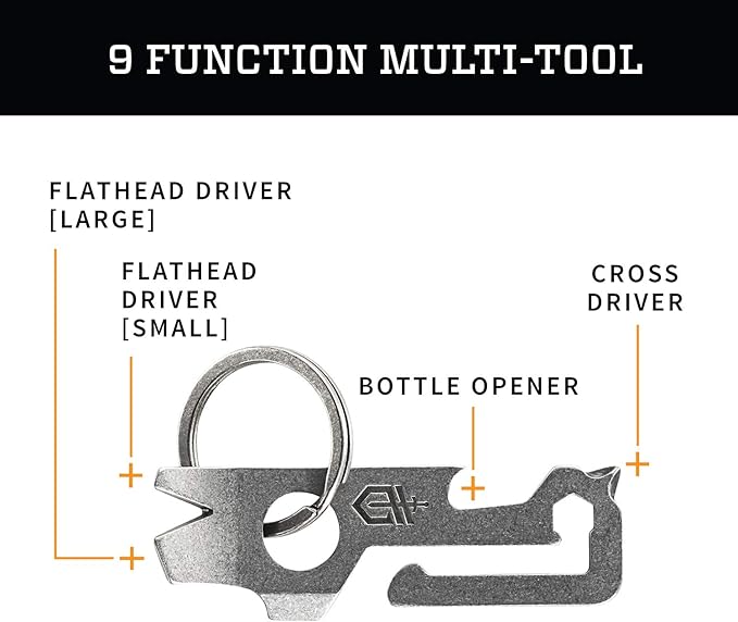 Stainless Steel 7 in 1 Keychain Multitool