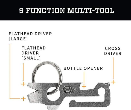 Stainless Steel 7 in 1 Keychain Multitool