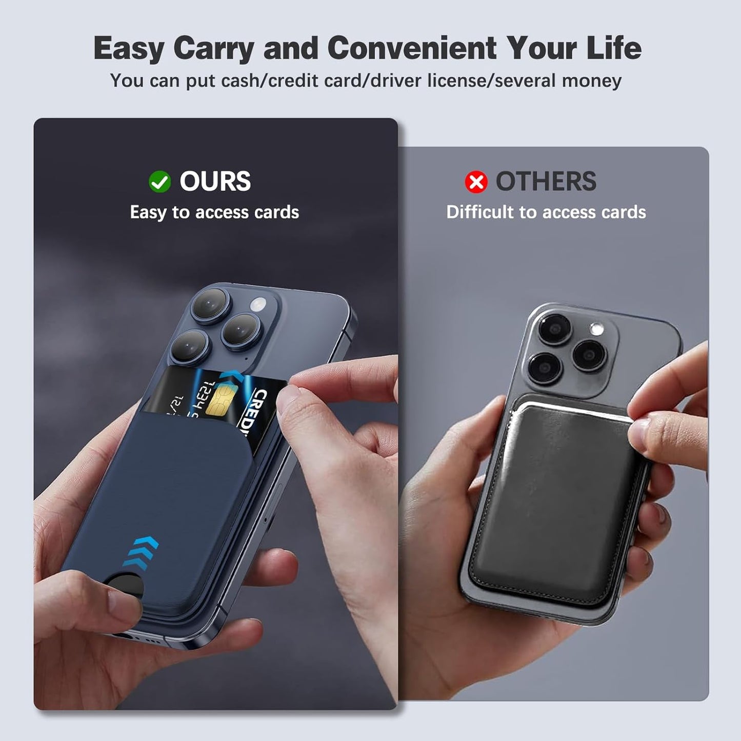 Magnetic Phone Wallet Stand