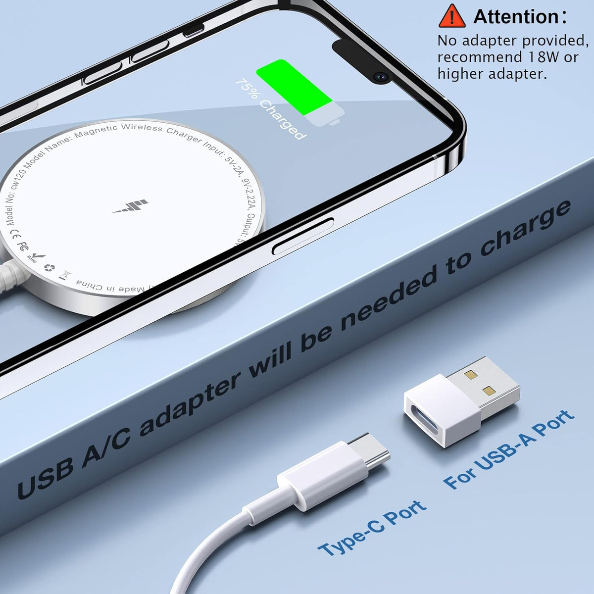 Bohuma 15W Magnetic Wireless Charger 2-Pack