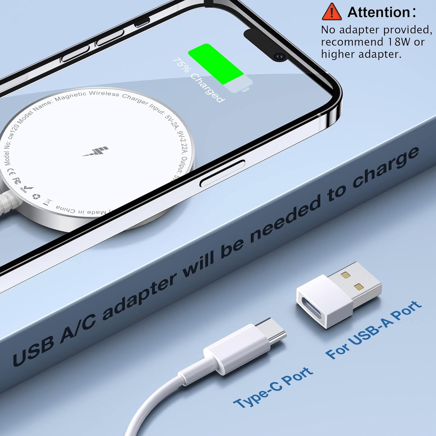 Bohuma 15W Magnetic Wireless Charger 2-Pack