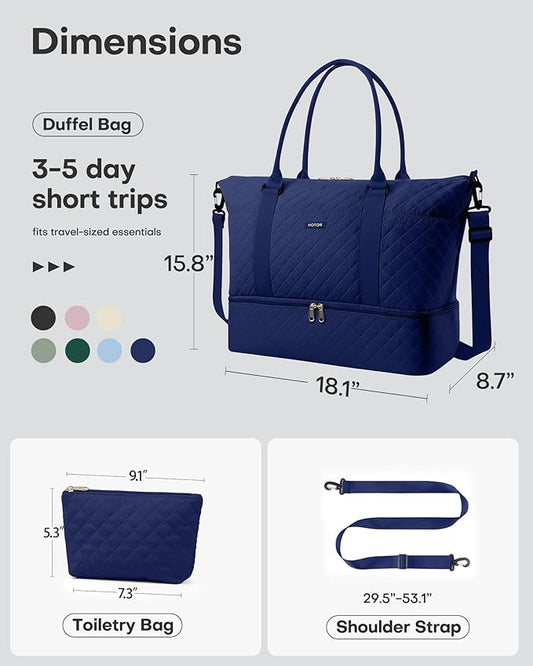 HOTOR Water-Resistant Travel Duffel Bag