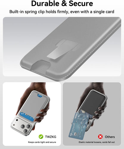 Slim Magnetic Leather Phone Wallet