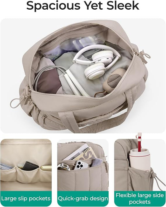 BAGSMART Water-Resistant Travel Duffel Bag