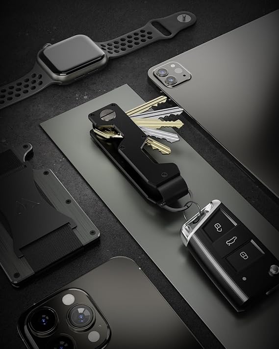 Minimalist Metal Key Organizer and Compact Holder