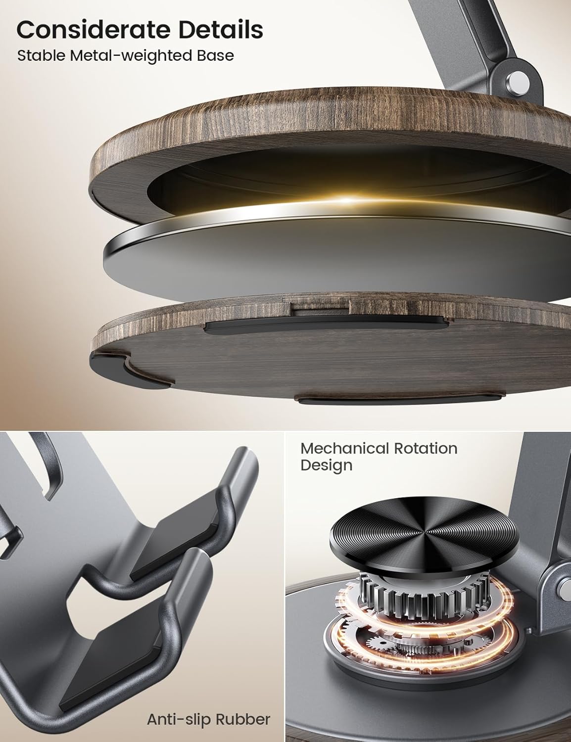 360° Rotating Carbon Phone Stand