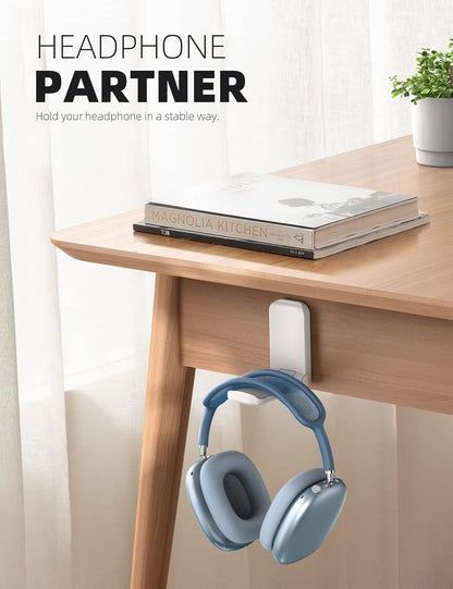 Foldable Heavy Attach Under Desk Headphone HANGER