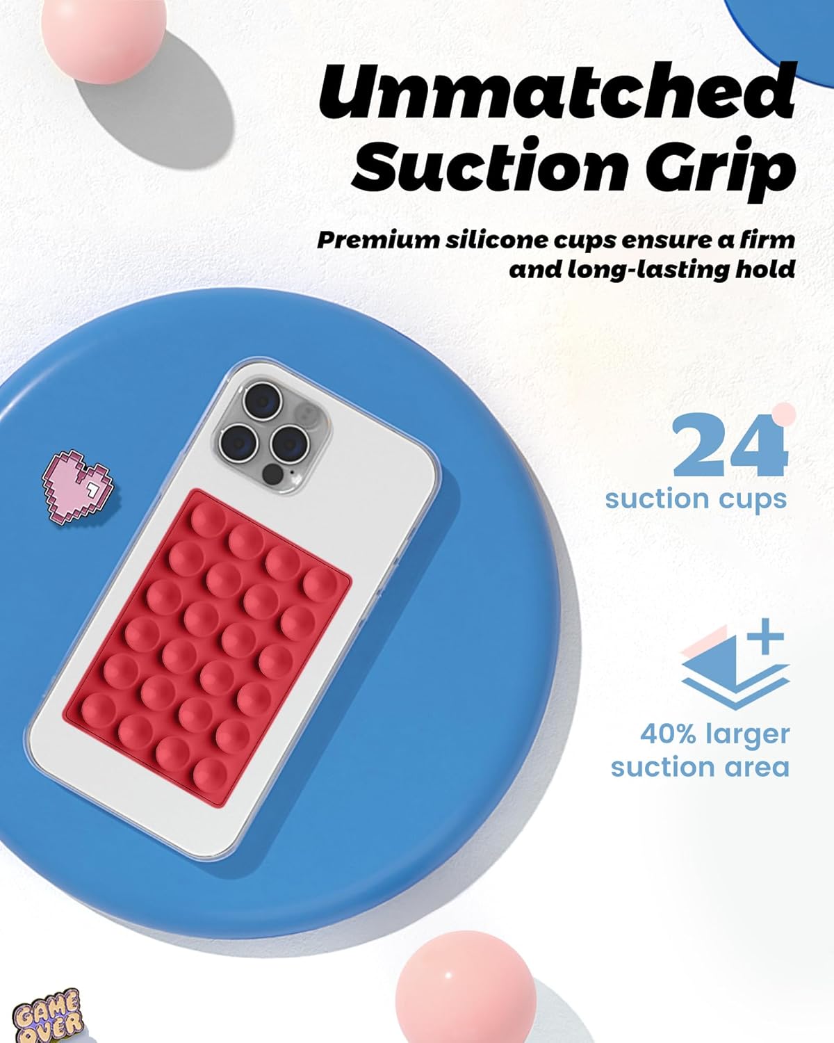 Magnetic Suction Phone Mount | Hands-Free Wall Grip