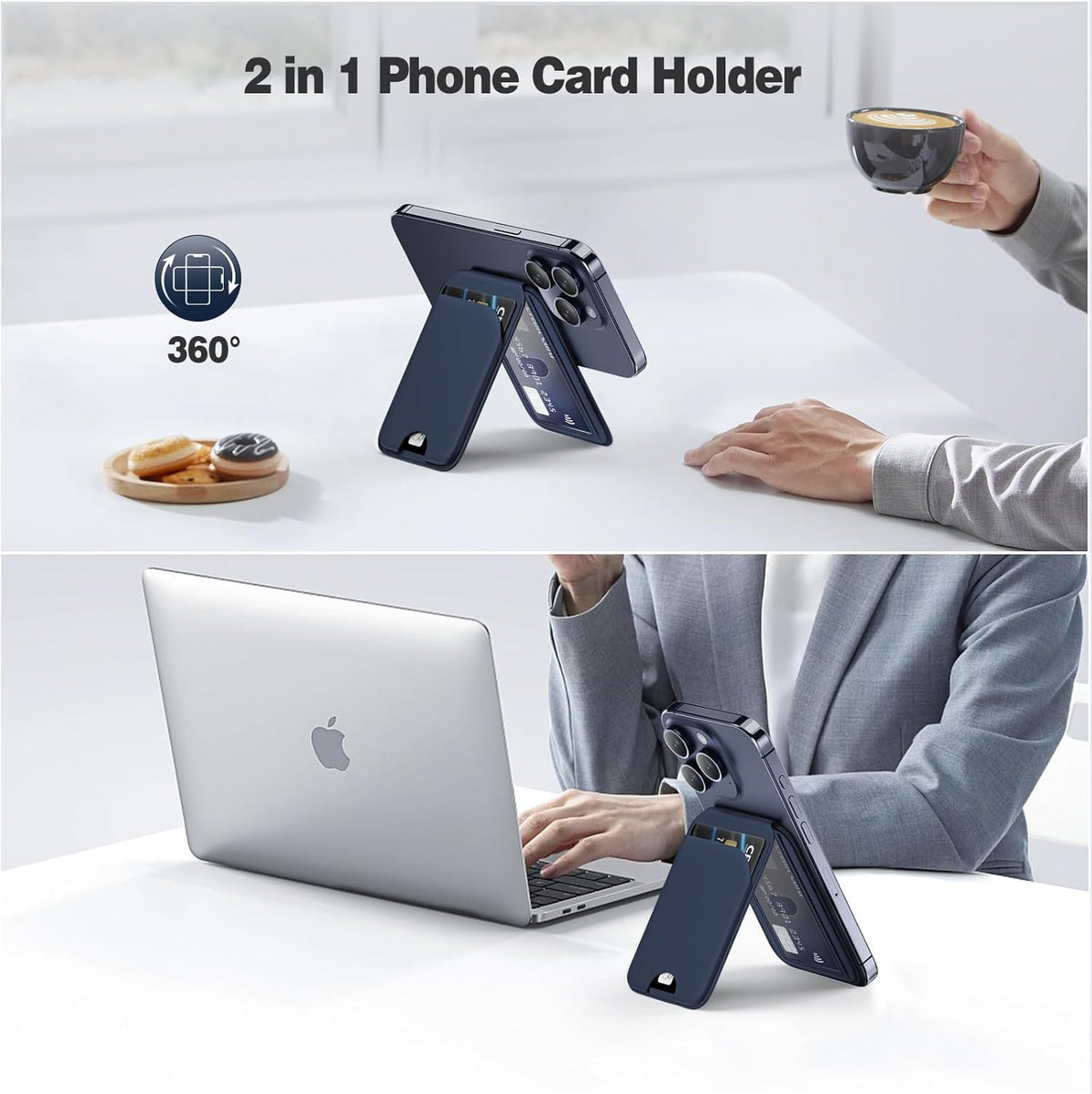 Magnetic Phone Wallet Stand