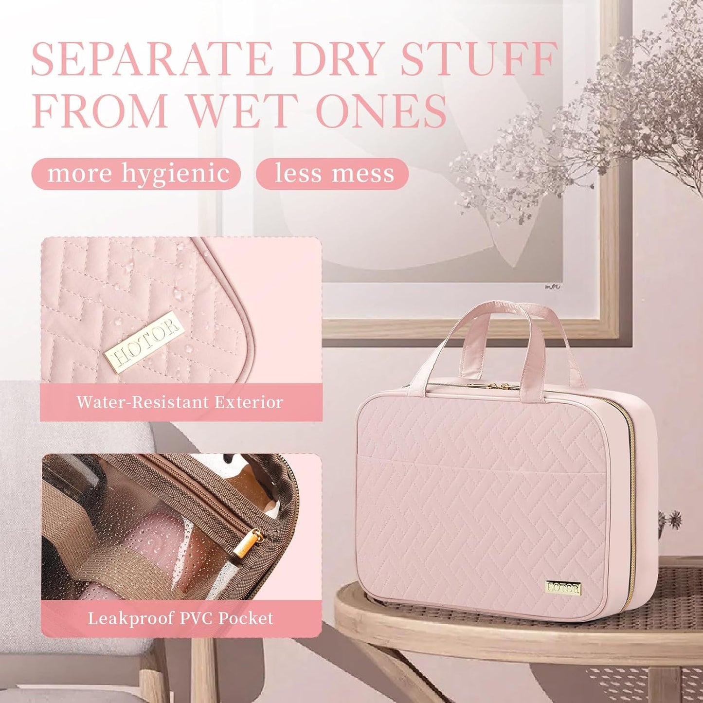 HOTOR Hanging Travel Toiletry Organizer