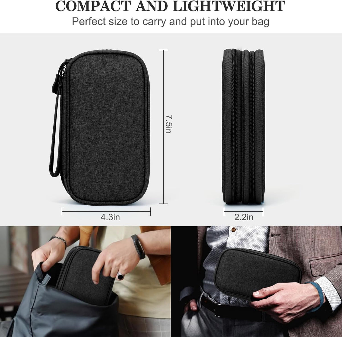 FYY Electronic Organizer with Double-Layer Storage
