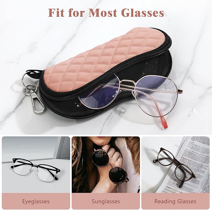 Lightweight Neoprene Sunglasses Case with Carabiner Clip