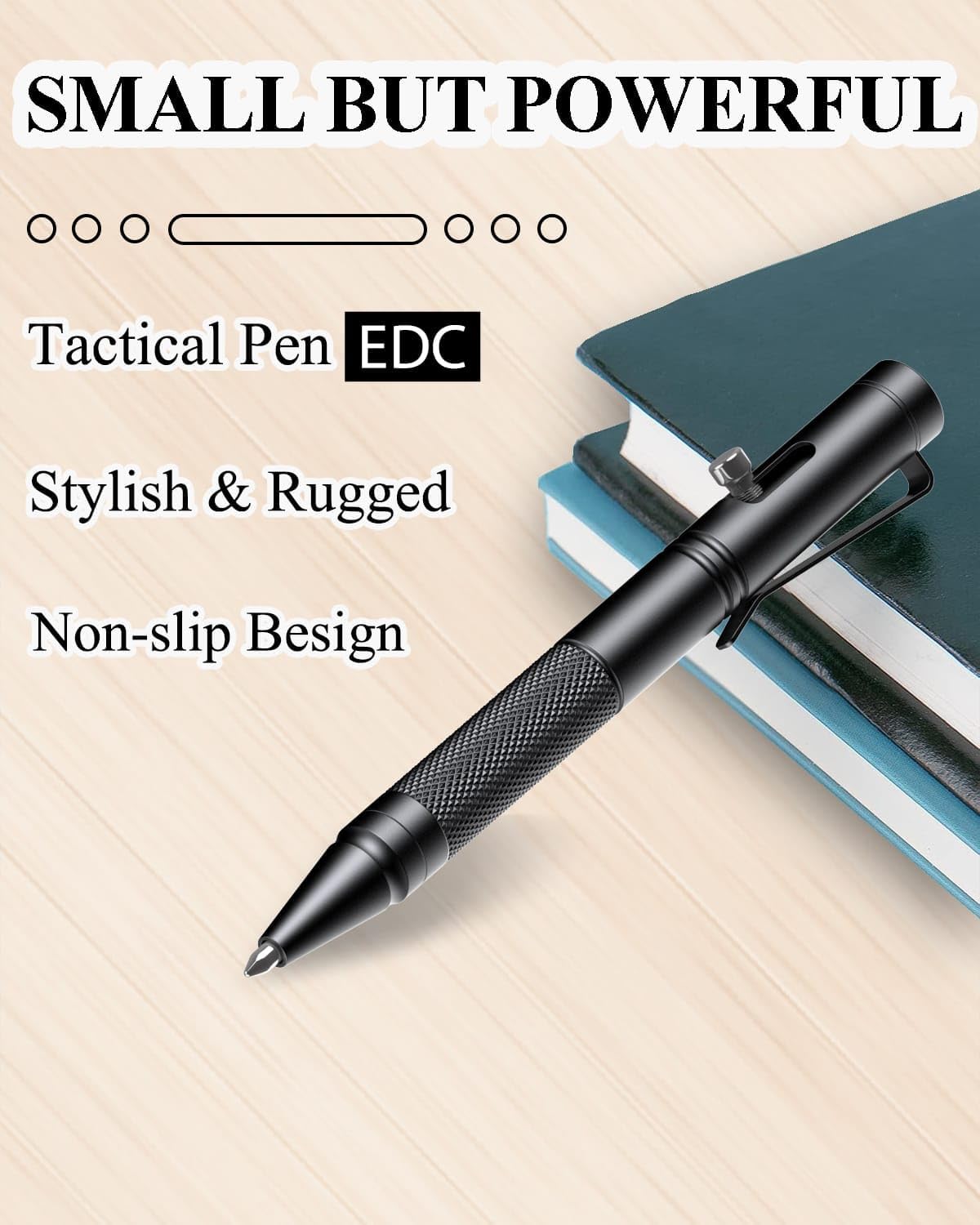 Mini Bolt Action Pen - Compact 4.3 Inch Tactical Writing Tool with Glass Breaker, 6061-T6 Aluminum Alloy, Ultra-Light 0.6 Oz for Outdoor EDC, Perfect for Students & Adults