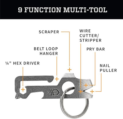 Stainless Steel 7 in 1 Keychain Multitool