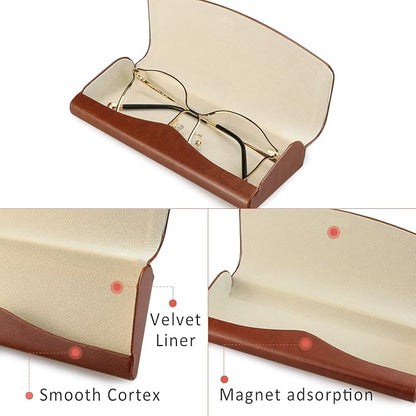 LifeArt PU Leather Hard Shell Eyeglass Case