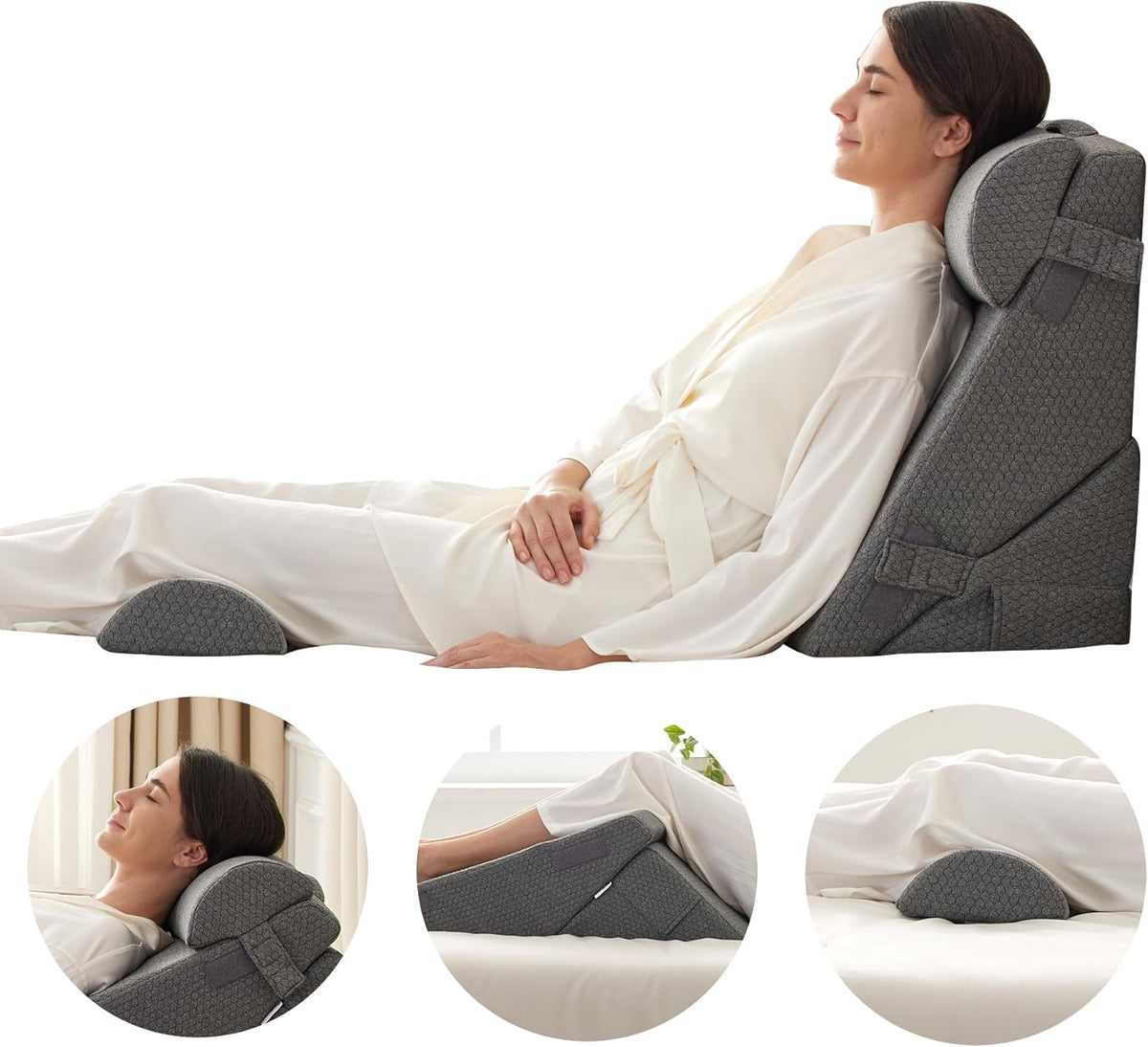 Foldable Memory Foam Wedge Pillow Set