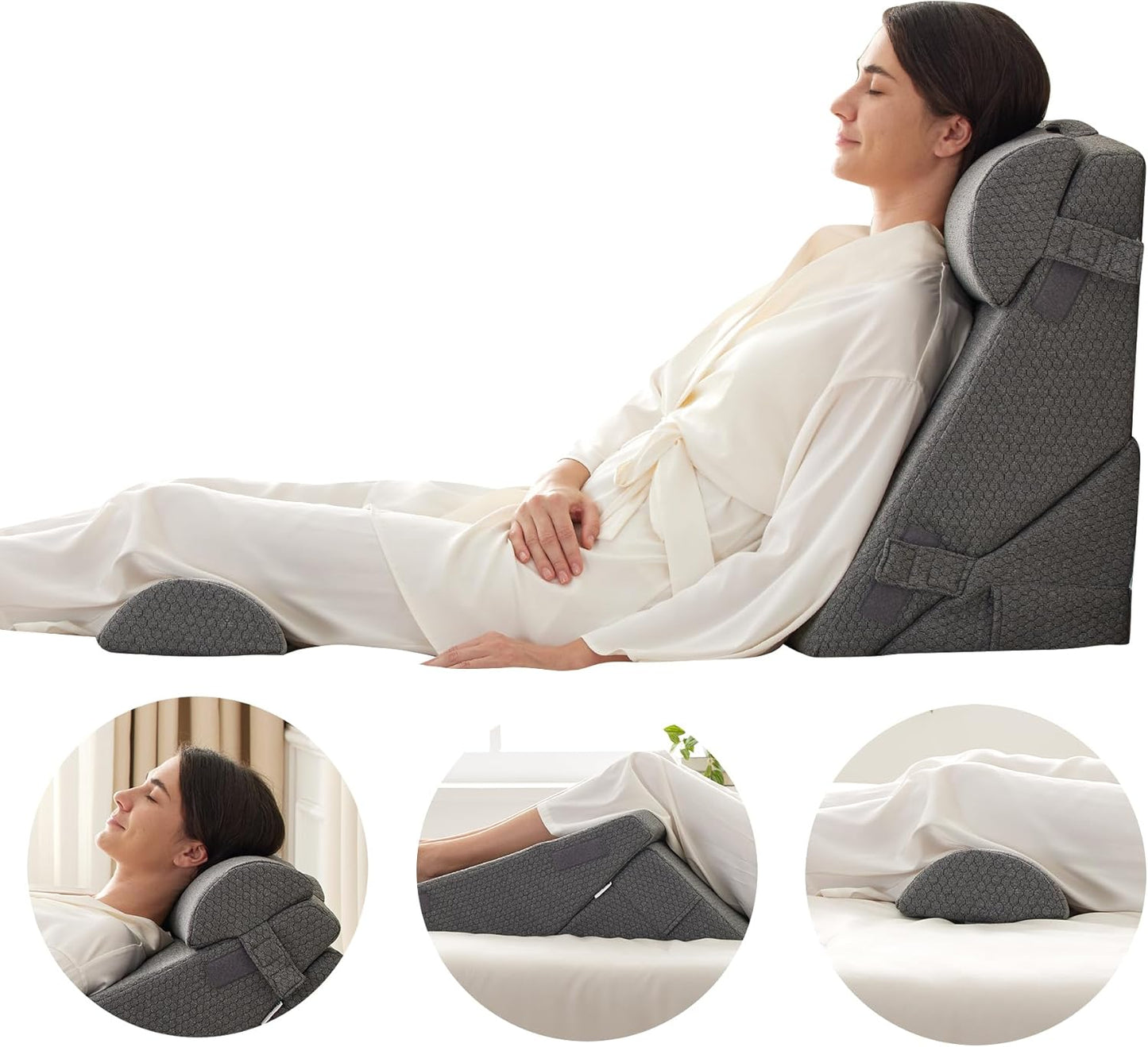 Foldable Memory Foam Wedge Pillow Set