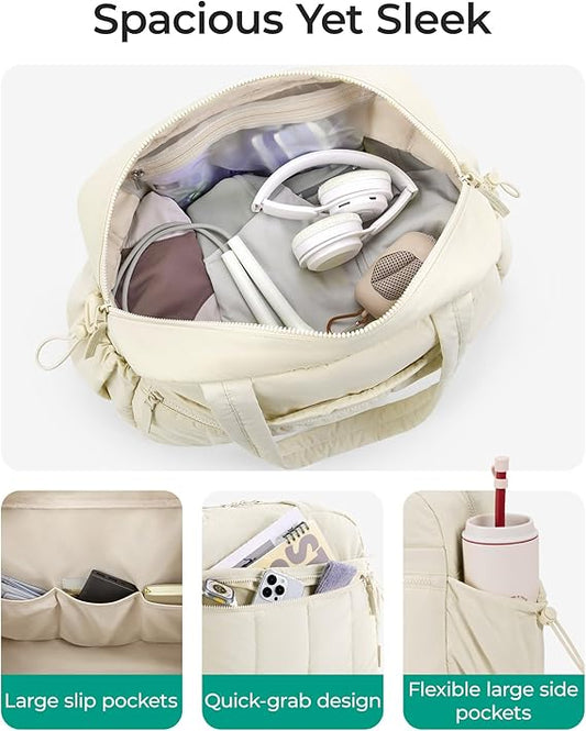 BAGSMART Water-Resistant Travel Duffel Bag