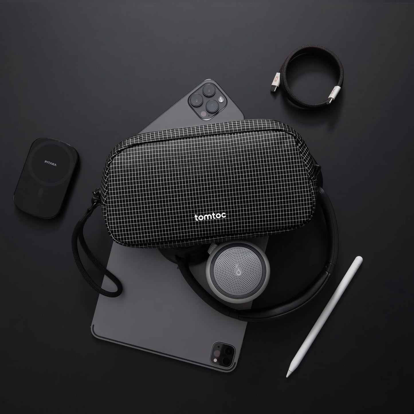 tomtoc Electronics Organizer Travel Case