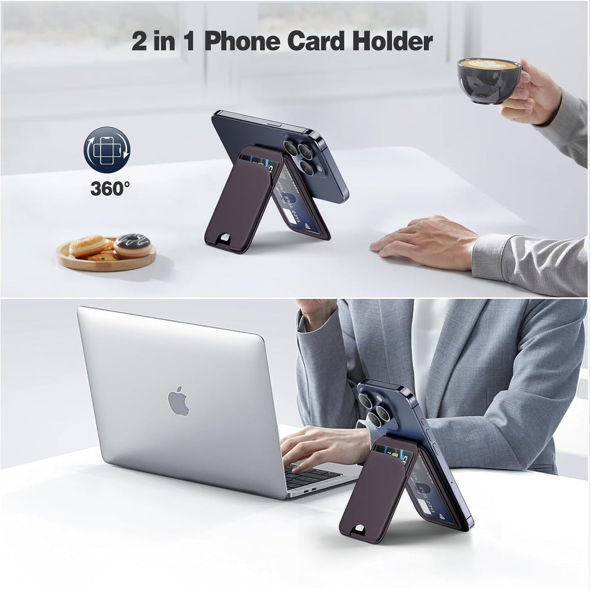 Magnetic Phone Wallet Stand