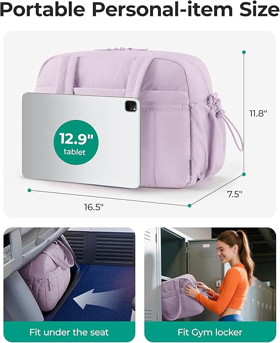 BAGSMART Water-Resistant Travel Duffel Bag