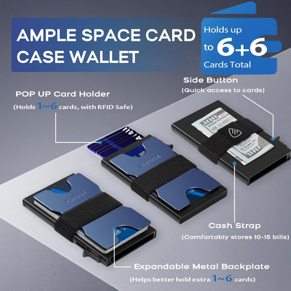 Premium Aluminum Pop-Up Card Wallet