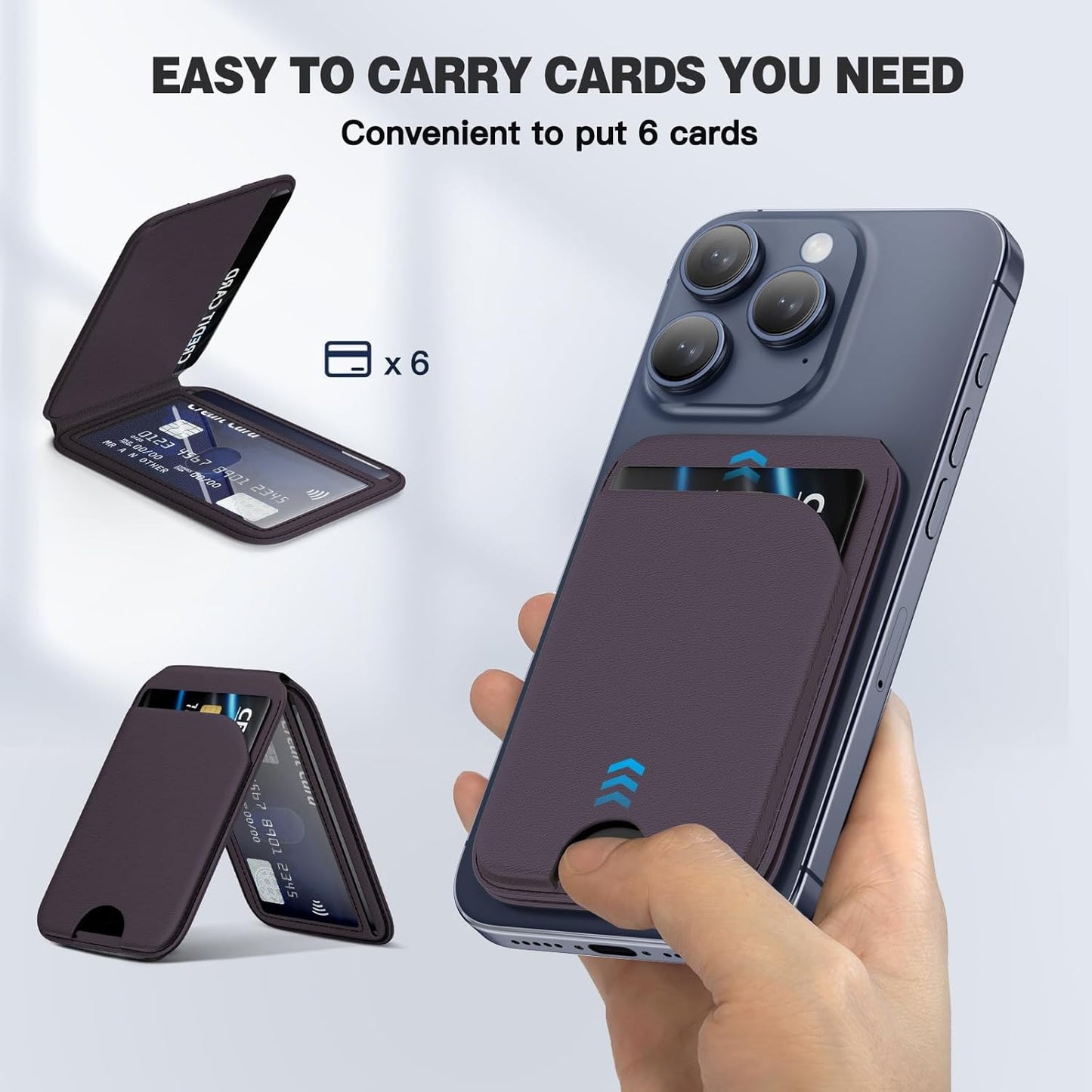 Magnetic Phone Wallet Stand