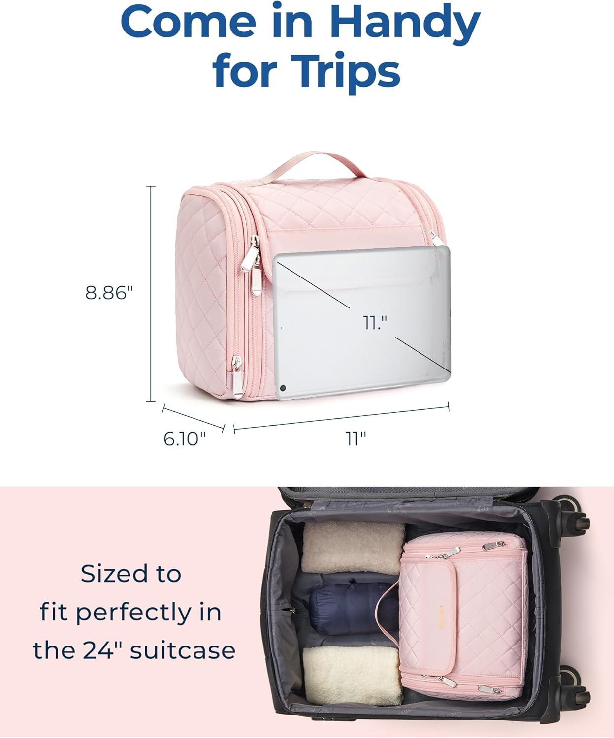 BAGSMART Hanging Travel Makeup Organizer