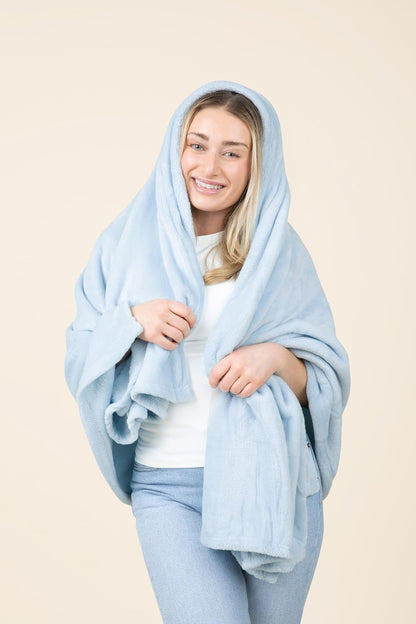 Travel Blanket With Pillow Carry Case