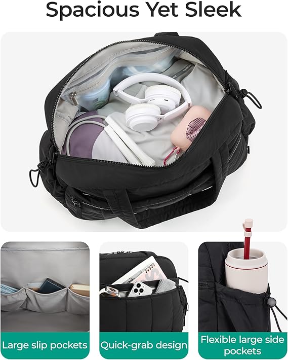 BAGSMART Water-Resistant Travel Duffel Bag