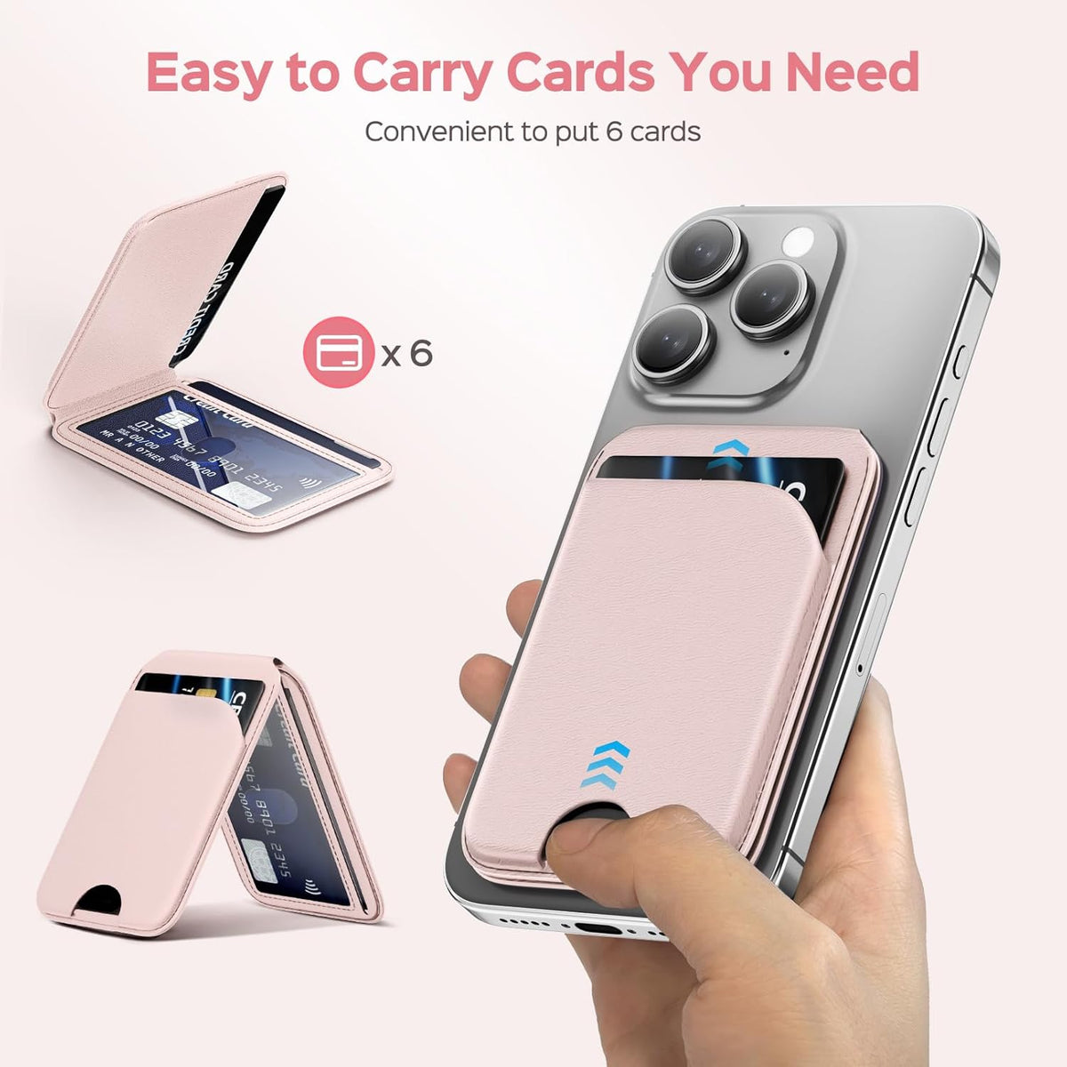 Magnetic Phone Wallet Stand