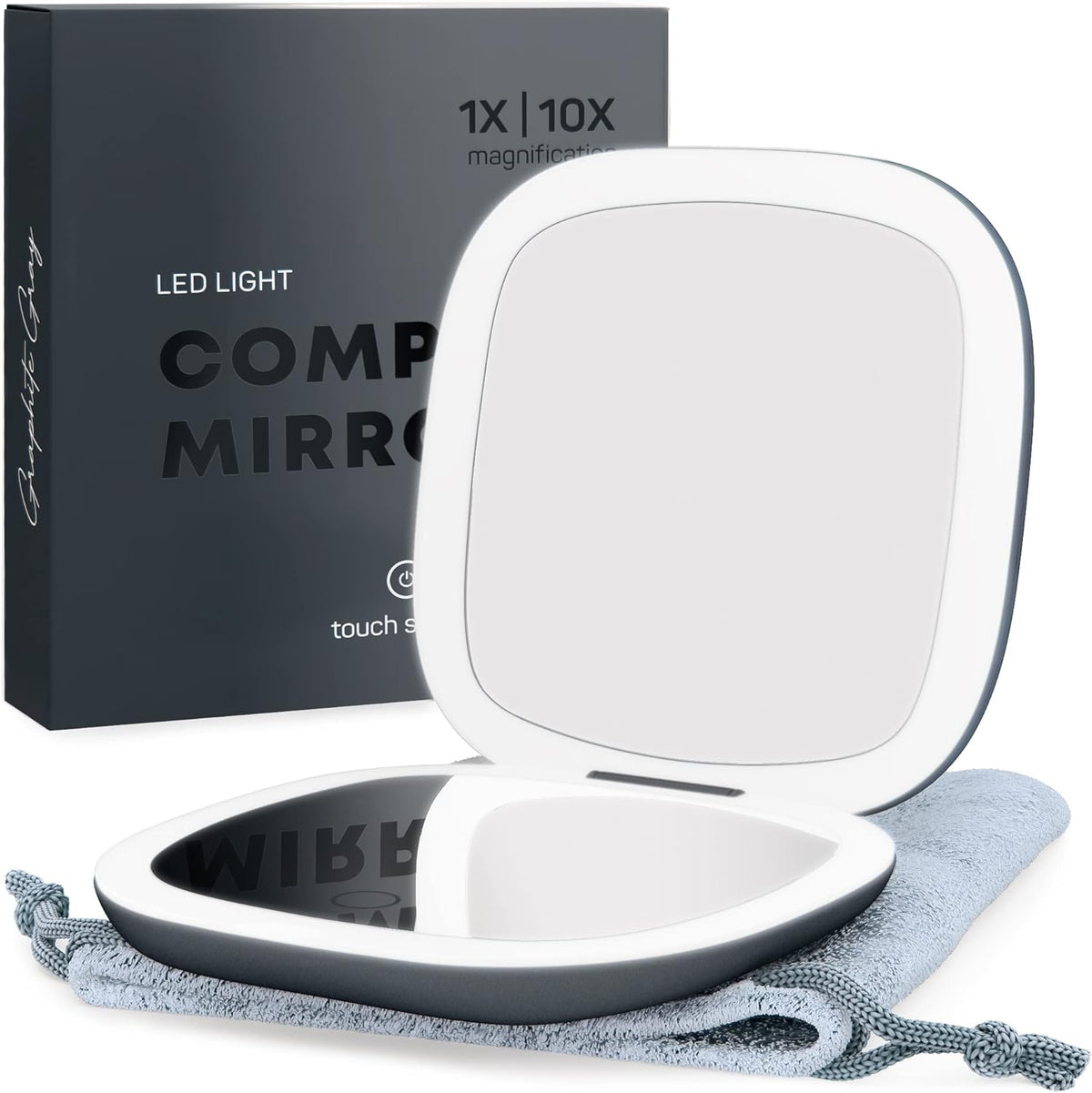 Mavoro Rechargeable LED 10X Travel Make-Up Mirror