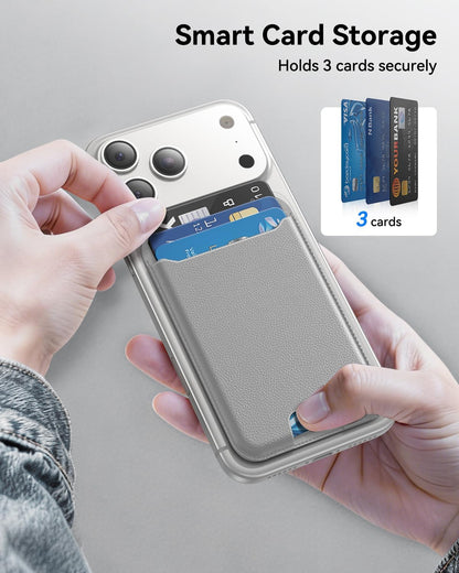 Slim Magnetic Leather Phone Wallet