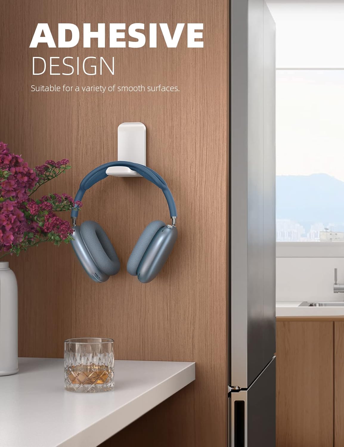 Foldable Heavy Attach Under Desk Headphone HANGER