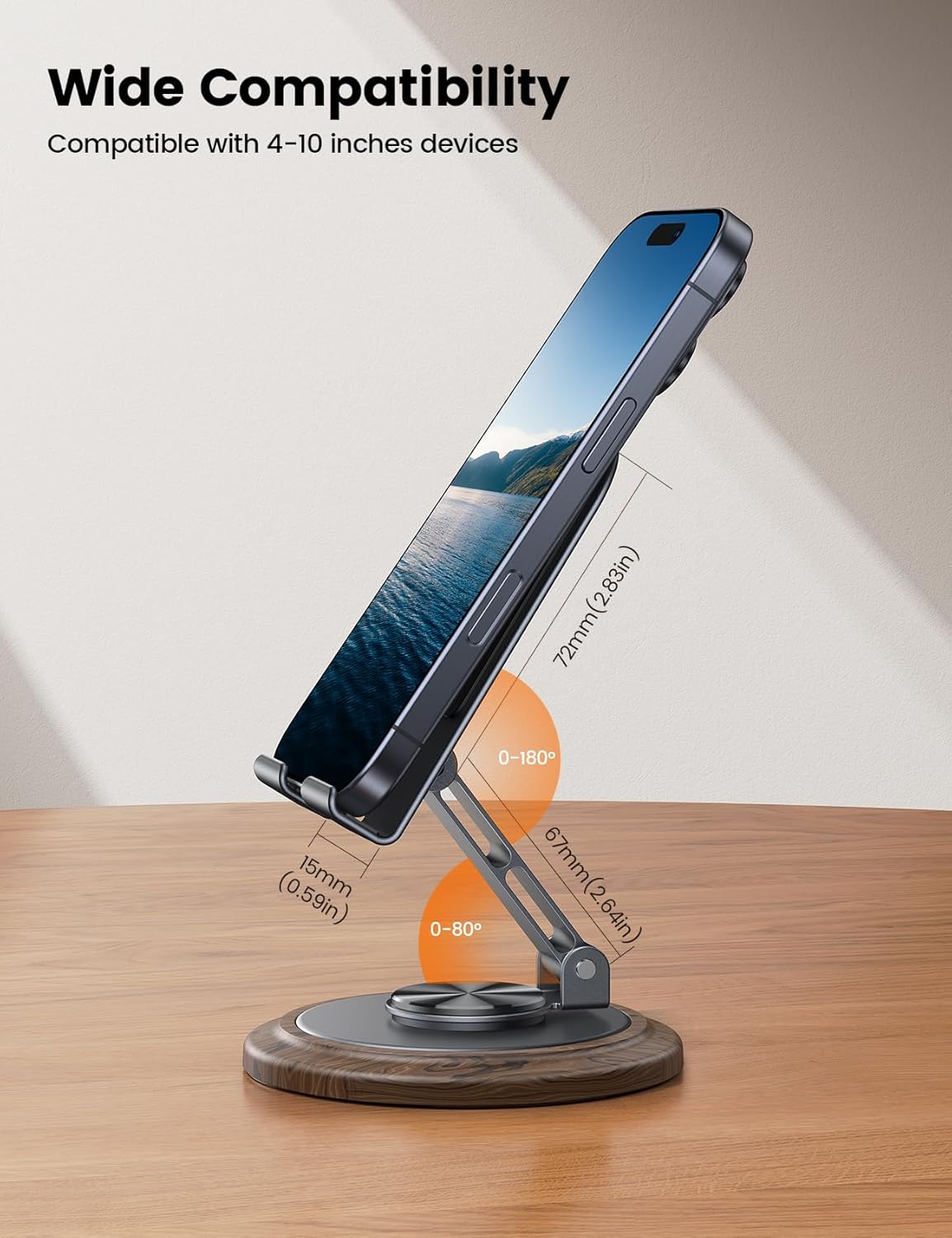 360° Rotating Carbon Phone Stand