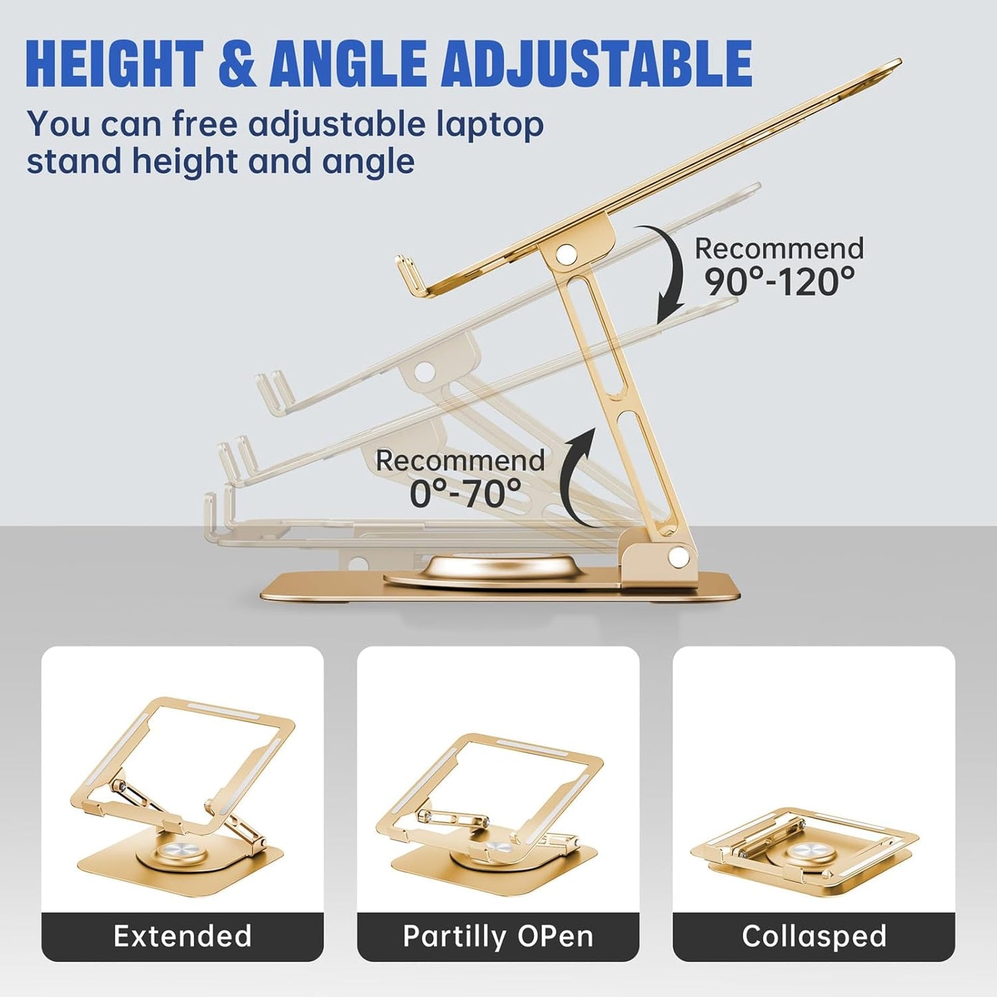JOYEKY Adjustable 360 Rotating Laptop Stand