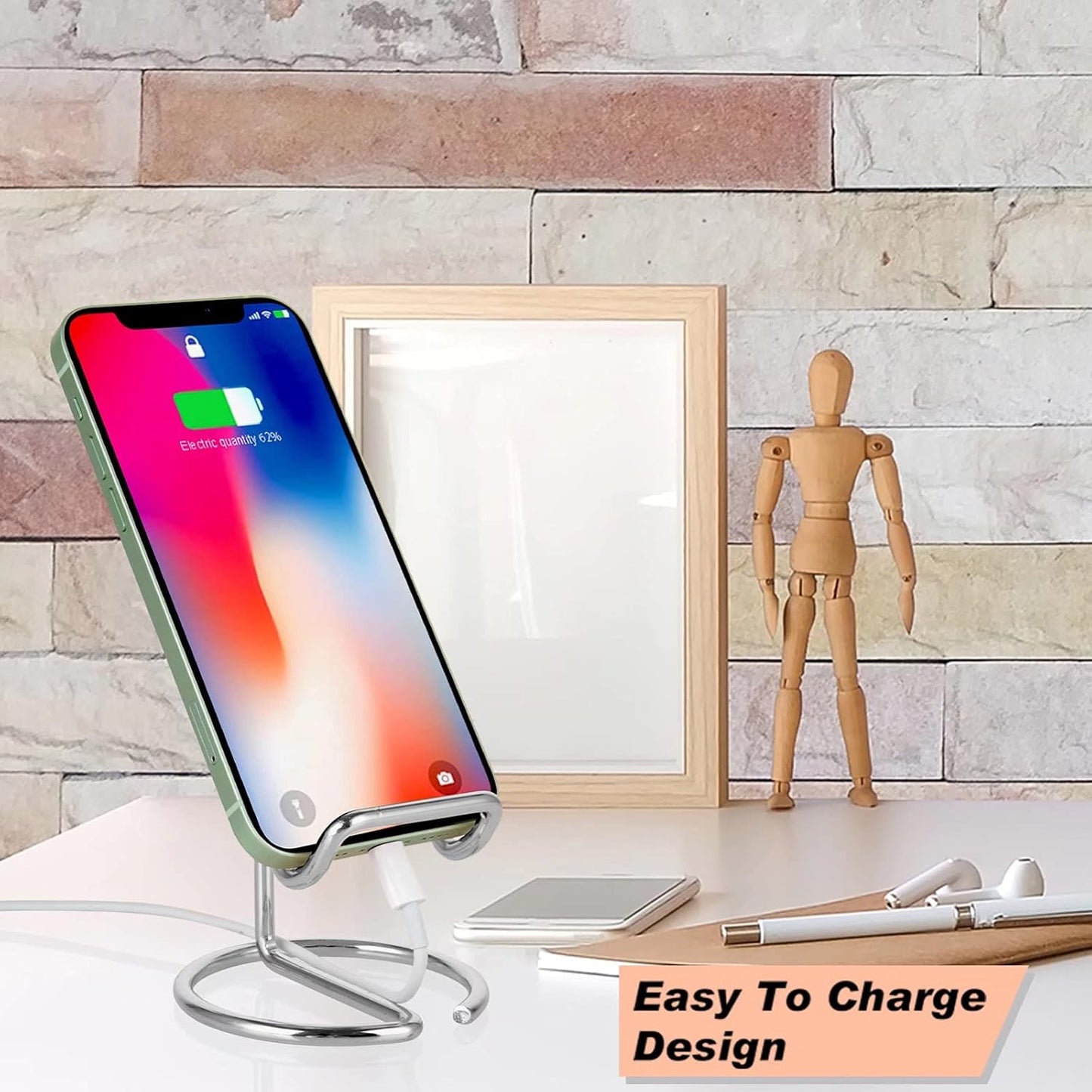 Metal One Line Phone Stand for Desk