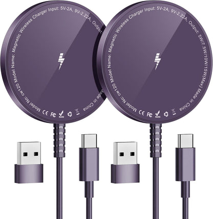 Bohuma 15W Magnetic Wireless Charger 2-Pack