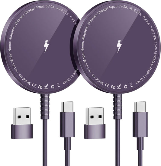 Bohuma 15W Magnetic Wireless Charger 2-Pack