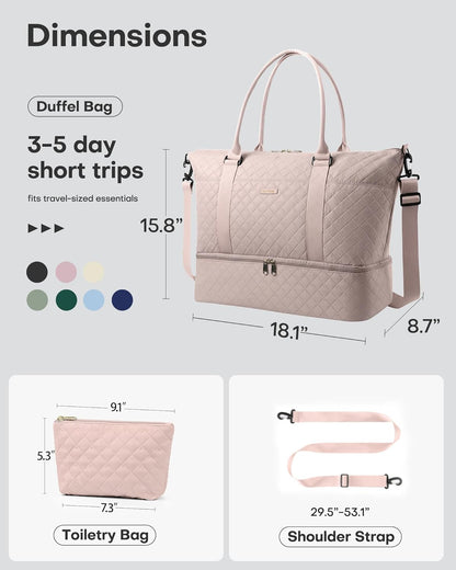 HOTOR Water-Resistant Travel Duffel Bag