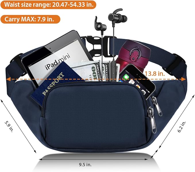Syican Large Waterproof Fanny Pack