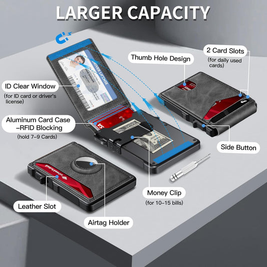 Smart AirTag Pop-Up Bifold Wallet