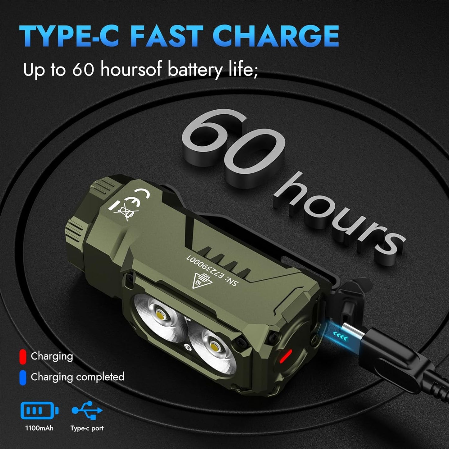 WUBEN E7 1800-Lumen Rechargeable Mini Flashlight