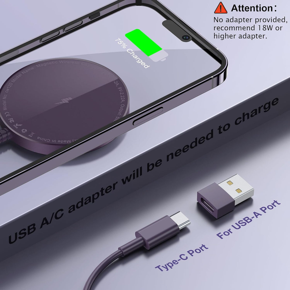 Bohuma 15W Magnetic Wireless Charger 2-Pack